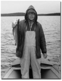 My grandfather holding a nice laker in 1978.