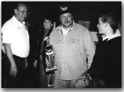 Rick Davis with the 2000 Grand Prize derby winner.