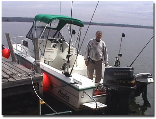My Angler Fishing boat with 150 HP Suzuki, kicker, and new electric downriggers -- a fishing machine!