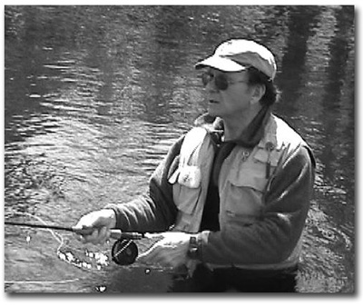 Carl Gephardt awaiting a strike on his fly.