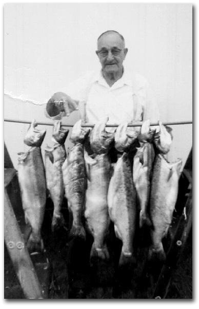 My gramp -- one of my mentors --with a nice string of fish in 1967.