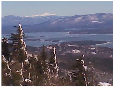 View of Lake Winnipesaukee and Mt. Washington