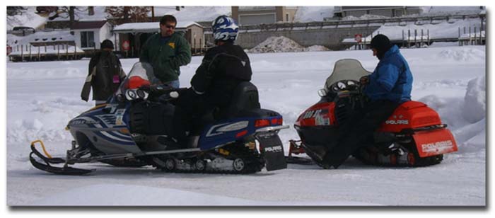 Snowmobiling Lake Winnipesaukee