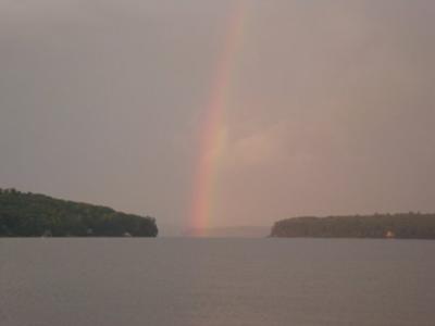 Rainbow over Lake Winnipesaukee